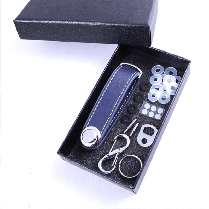 ERCRYSTO Compact Key Holder - Stylish & Practical Pocket Key Organizer With Secure Locking Mechanism. (Dark Blue) - Image 2